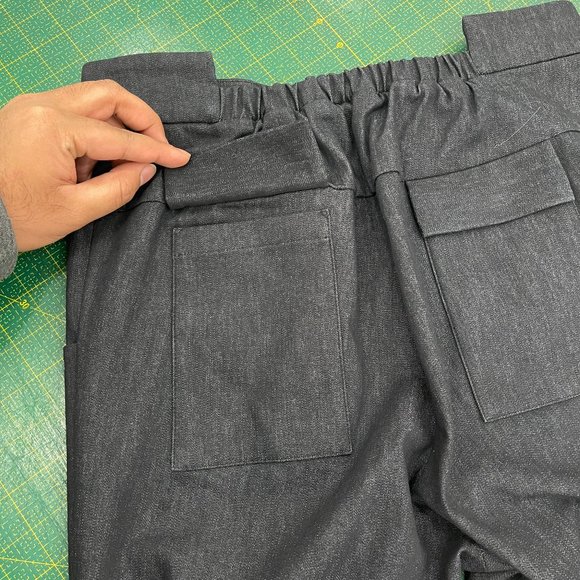 RARE UNISEX Rad Hourani black jogger jeans size 2 (M) - Picture 10 of 13